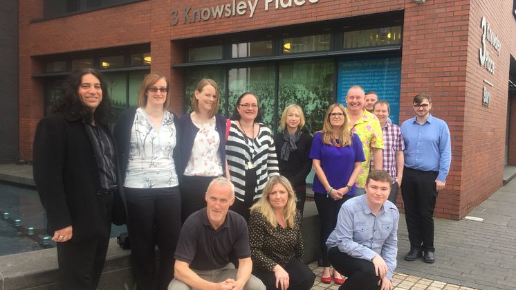 The development management team outside Knowsley Place in Bury