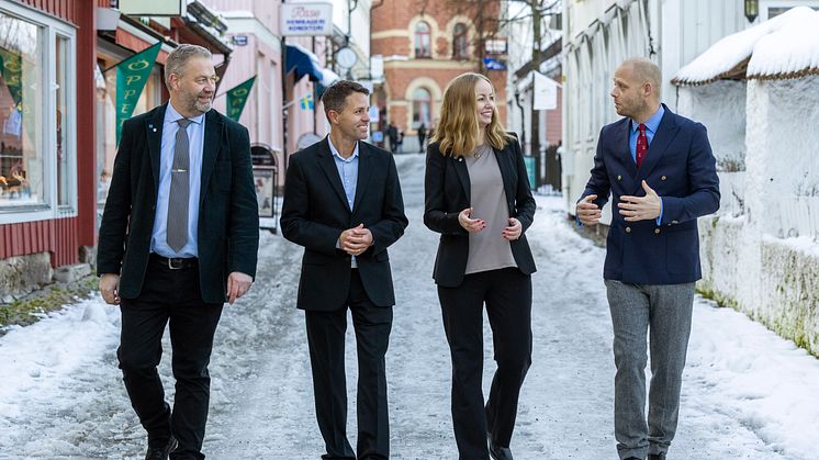 Thomas Imeryd (KD), Robert Beronius (L), Andrea Kronvall (SD) och Bino Drummond (M).