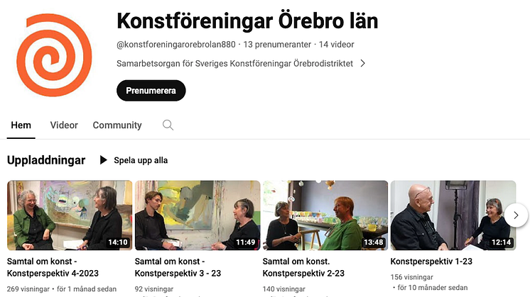 Digitala samtal om konst håller konstsamtalen levande i Örebro län