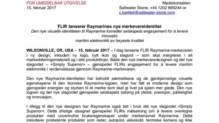 Raymarine: FLIR lanserer Raymarines nye merkevareidentitet