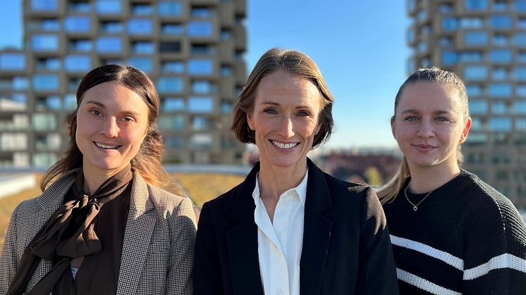 Elna Topac, Emma Weman och Felicia Arnsbjer ser fram emot givande samarbeten.