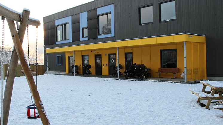 Bråtenalleen barnehage er en av de første plusshusbarnehagene i Oslo. Foto Omsorgsbygg