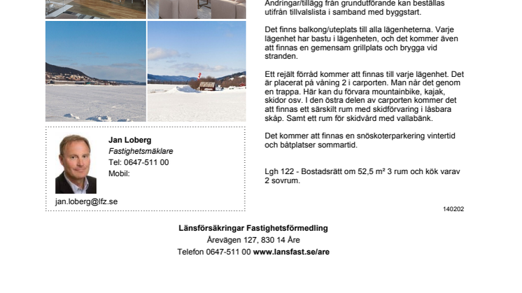 Nu startar försäljningen av lägenheterna i Lake Lodge Åre