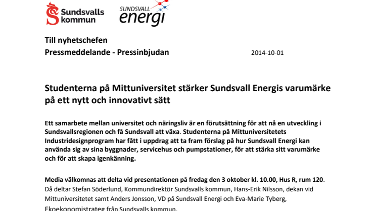 Studenterna på Mittuniversitet stärker Sundsvall Energis varumärke på ett nytt och innovativt sätt