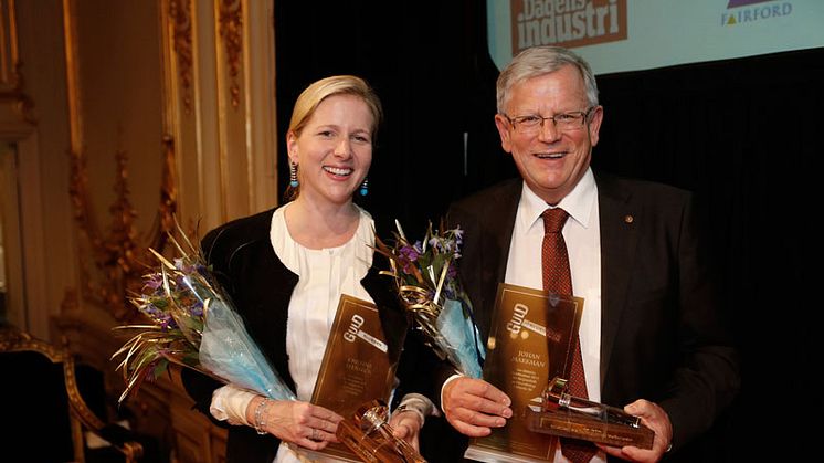 Årets Guldklubba: Cristina Stenbeck och Johan Markman erhöll utmärkelsen Guldklubban 2012 