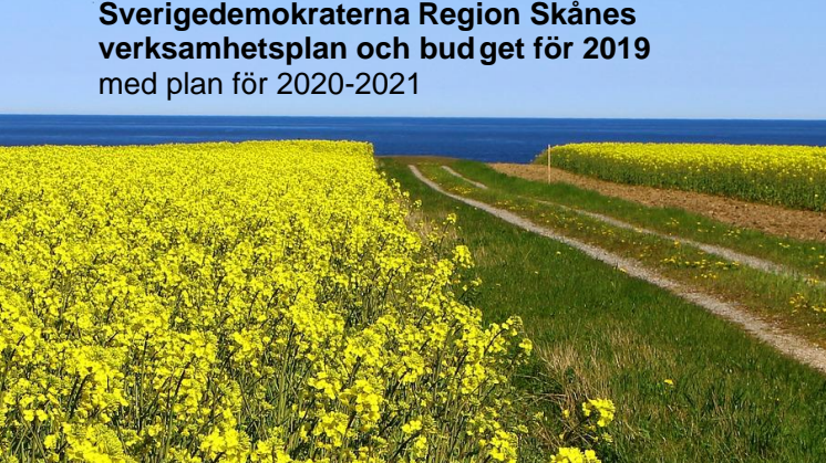 Sverigedemokraterna Region Skånes verksamhetsplan och budget för 2019 med plan för 2020-2021