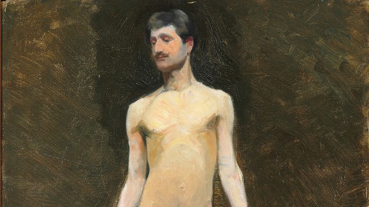 Marie Krøyer: Stående mandlig model med udbredte arme