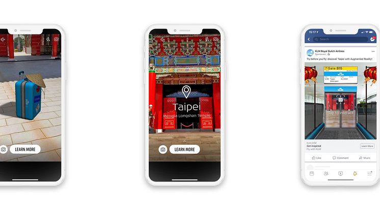 KLM första flygbolag att använda Facebooks augmented reality