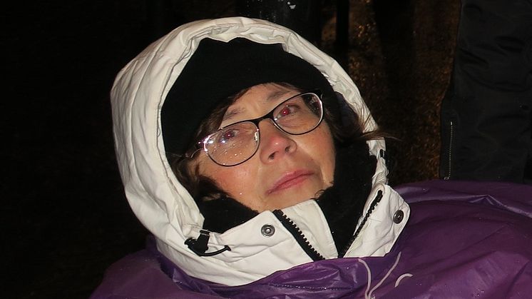 ”Jag går sönder!” Elisabet Rundqvist hungerstrejkade 12 timmar utanför riksdagshuset i december 2017. Det var Elisabet som samlade informationen om självmord och självmordsförsök bland de ensamkommande ungdomarna. Foto I Eckerman.