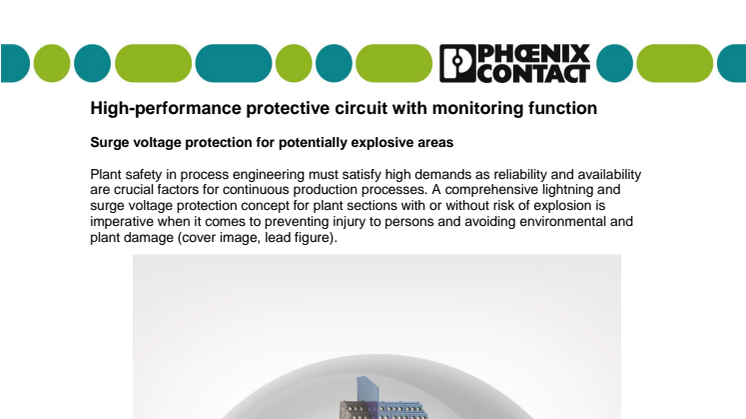 Surge voltage protection for potentially explosive areas