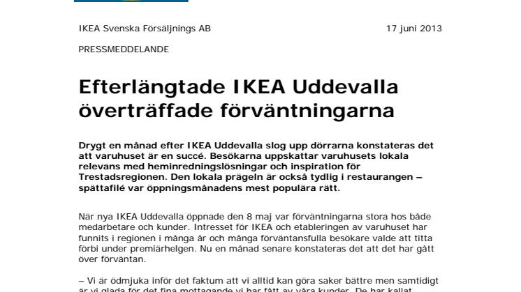 Efterlängtade IKEA Uddevalla överträffade förväntningarna