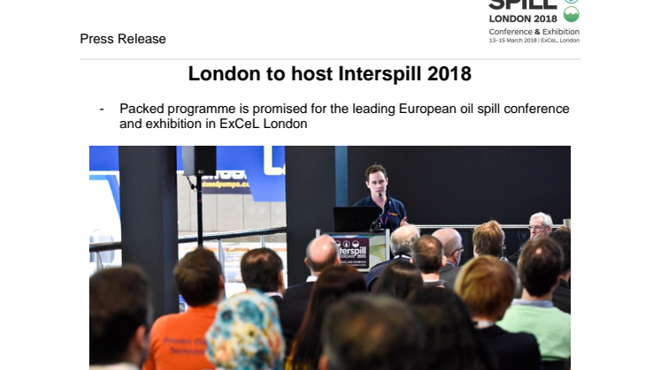 Interspill 2018: London to host Interspill 2018