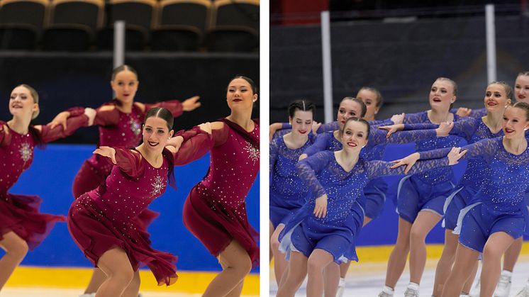 Team Spirit och Team Seaside till Junior-VM i synkroniserad konståkning