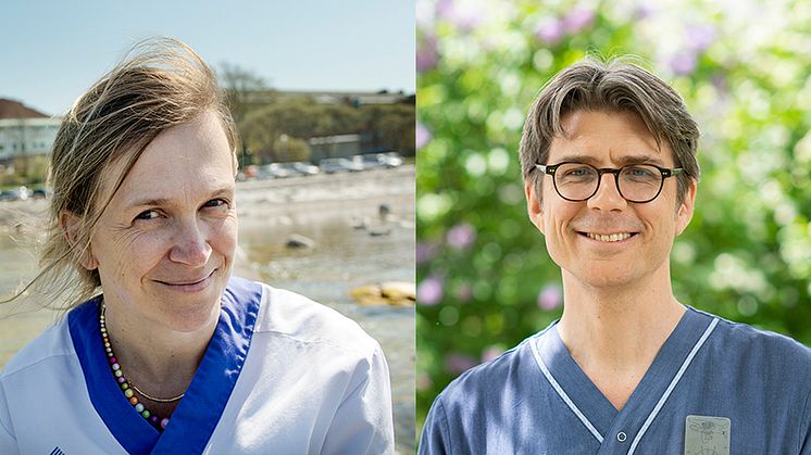 Susanna Althini, specialist i allmänmedicin och ledamot i SLS nämnd och Tobias Alfvén, ordförande i SLS.