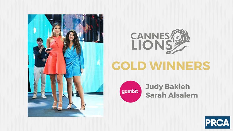 Team MENA wins Gold at Cannes Young PR Lions