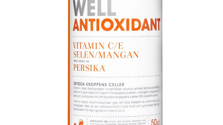 Nyhet: Vitamin Well Antioxidant med smak av persika