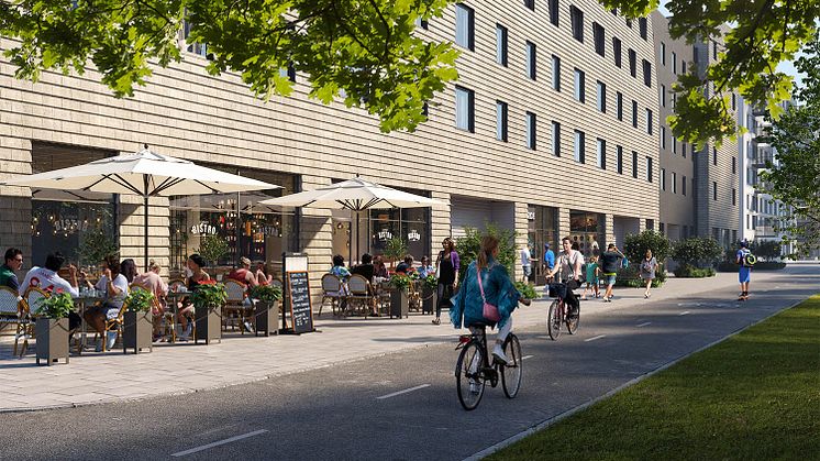 I kvarteret Futura i Lindholmshamnen gör Riksbyggen flera satsningar för att underlätta unga vuxnas inträde på bostadsmarknaden.