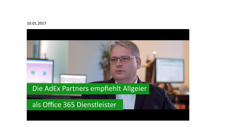 Die AdEx Partners empfiehlt Allgeier als Office 365-Dienstleister