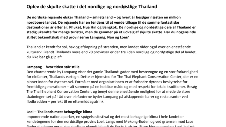 Oplev de skjulte skatte i det nordlige og nordøstlige Thailand