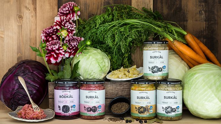 Tistelvinds ekologiska fermenterade grönsaker — som surkål, kimchi och borsjtj — ursprungsmärks med Från Sverige.