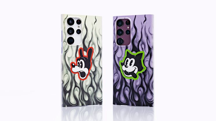 Mobildekslene kommer i to modeller: Smokey Emotions og Purple Flames.