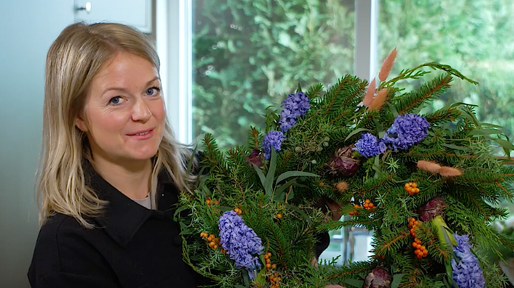 Florist Sofie Danielsson Söhr delar med sig av sina bästa hyacinttips inför jul