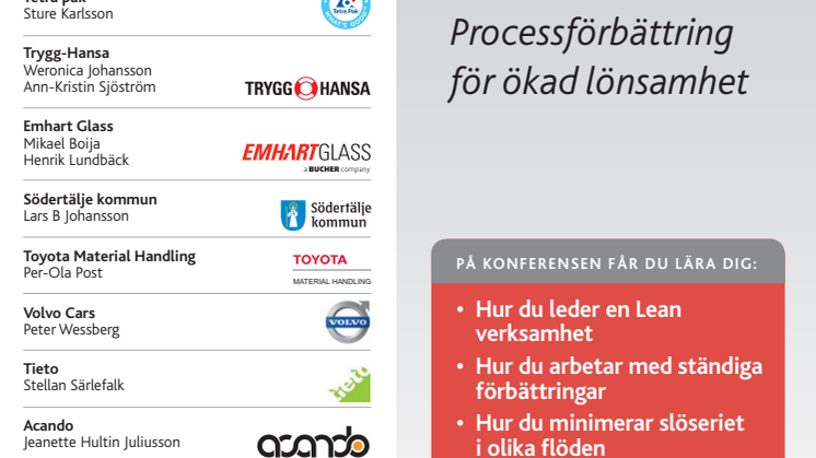 Lean office, konferens i Stockholm den 30-31 maj