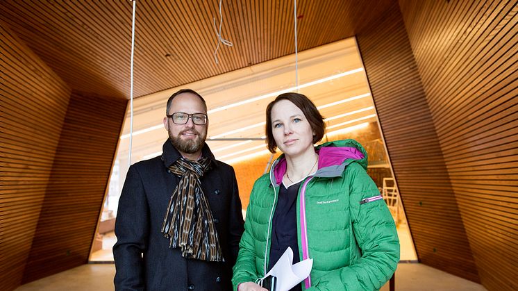 Johnny Högberg, vd Science City och Eva Eriksson, projektledare för Smart Tillväxt. Foto: Patrick Degerman