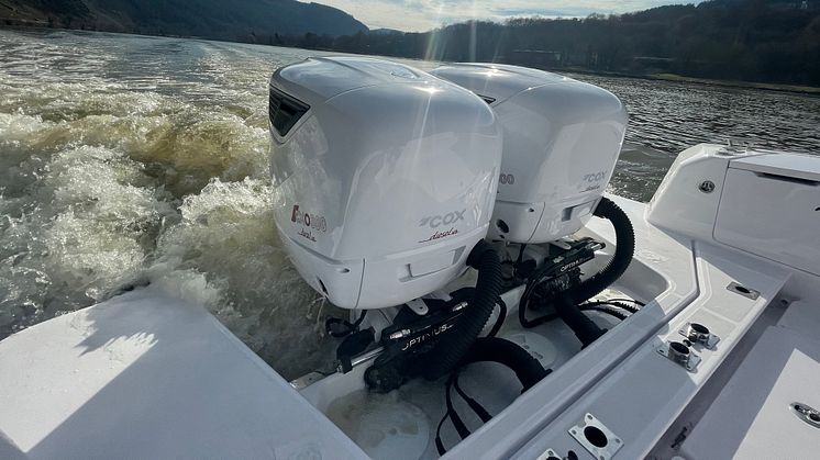 Cox Marine - The CXO300 outboard is approved for twin installations on Lake Constance