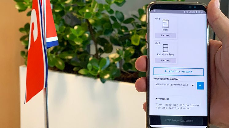 Återbruk av begagnade vitvaror via app – ett led i Stena Fastigheters hållbarhetsarbete