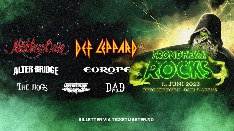 MÖTLEY CRÜE OG DEF LEPPARD HEADLINER TRONDHEIM ROCKS 2023!