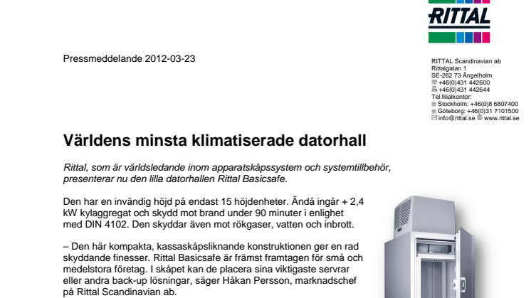 Världens minsta klimatiserade datorhall