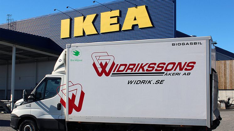 Widrikssons transporter med biogasfordon är märkta Bra Miljöval.