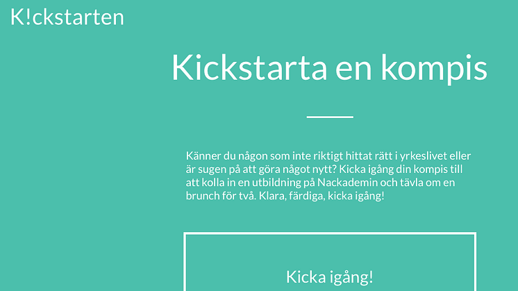 1, 2, 3 – Kickstarta en kompis!