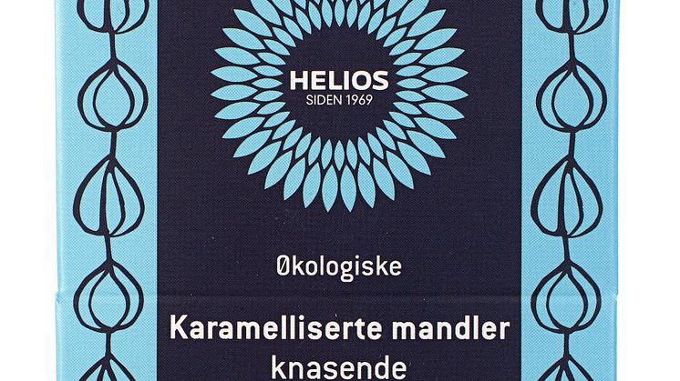 Helios karamelliserte mandler knasende økologisk 100 g