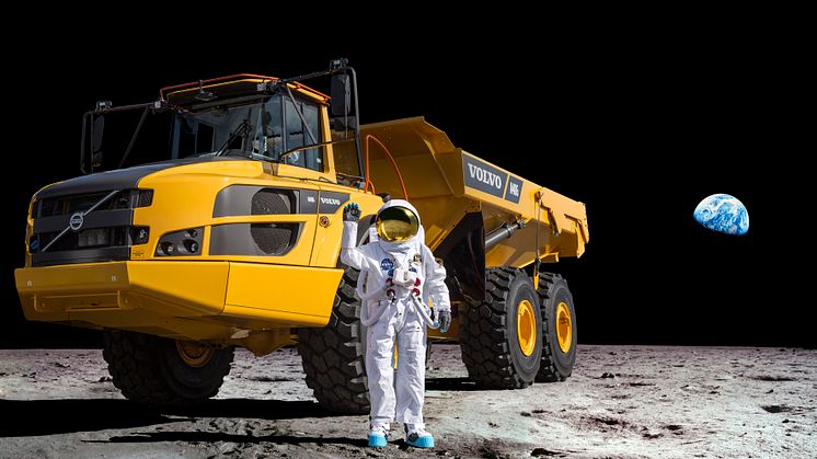 Astronaut och dumper i rymden