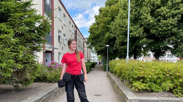 Dominika, 17 år, har sommarjobbat på Stena Fastigheter