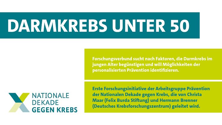 Nationale Dekade gegen Krebs: Forschungsprojekt widmet sich Darmkrebs bei jungen Erwachsenen.