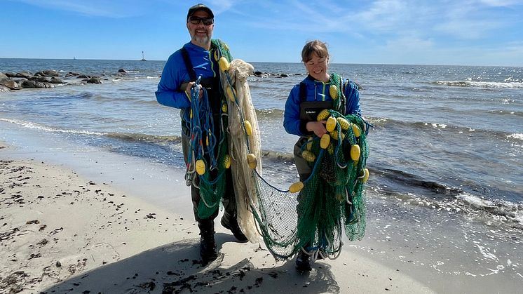 Fiskeredskapet landvad ger svar på vilka fiskar som lever under ytan runt Snickarhaken.