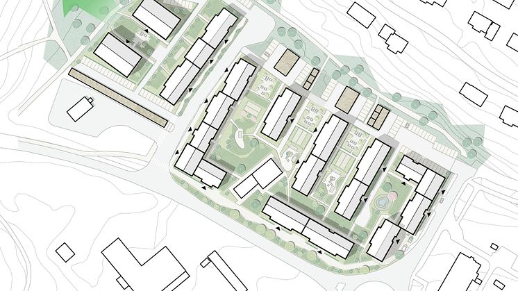 Siteplan, Västra Erikslid, Skellefteå