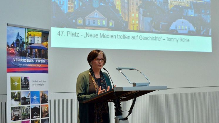 Begrüßung von Susanne Metz (Direktorin der Leipziger Städtischen Bibliotheken)