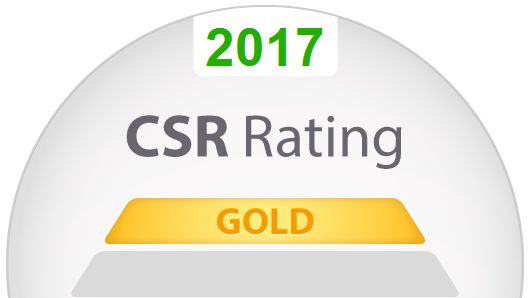 Gold by EcoVadis CSR Rating 2017