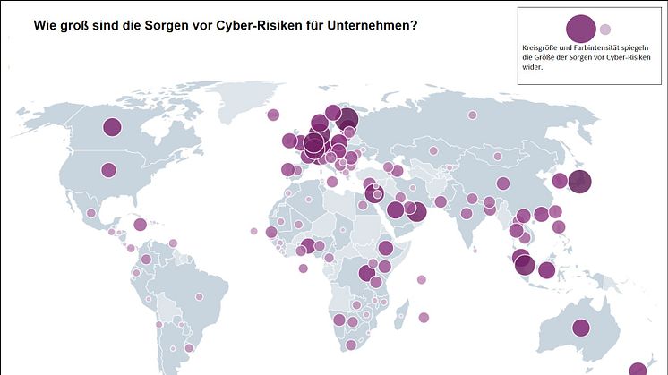 Zurich_Sorge vor Cyber Risiken_Weltkarte