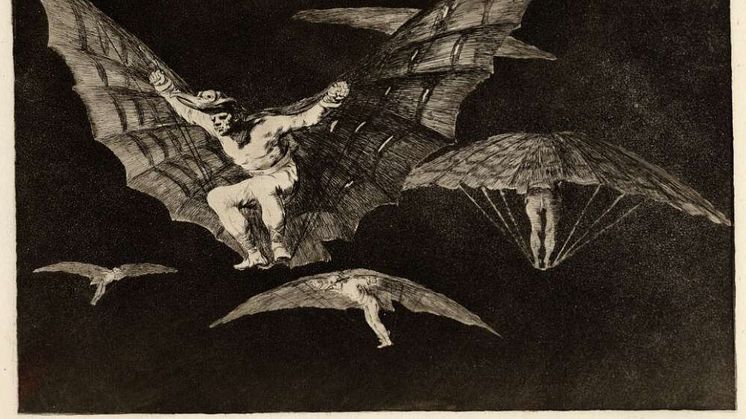 "A way of flying" Printed 1864, 1816-23. Etching, aquatint and drypoint © The Trustees of the British Museum.