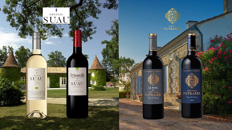 Château Suau och Château Puybarbe från Bordeaux