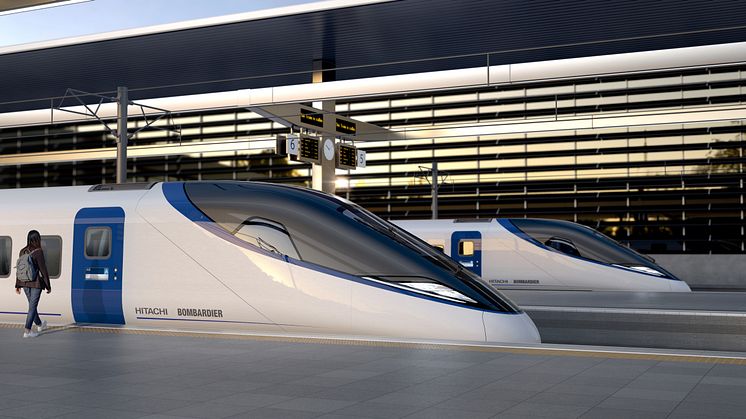 Image of the proposed Hitachi Bombardier High Speed train