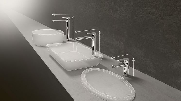 Vast variety, endless possibilities – The Liberty taps and fittings range: Fits almost all Villeroy & Boch ceramics