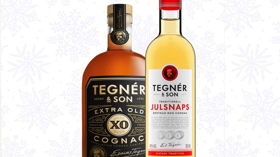 Tegnér & Son XO Extra Old Cognac Julutgåvan 2016, 399 kr. Tegnér & Son Julsnaps 149 kr.