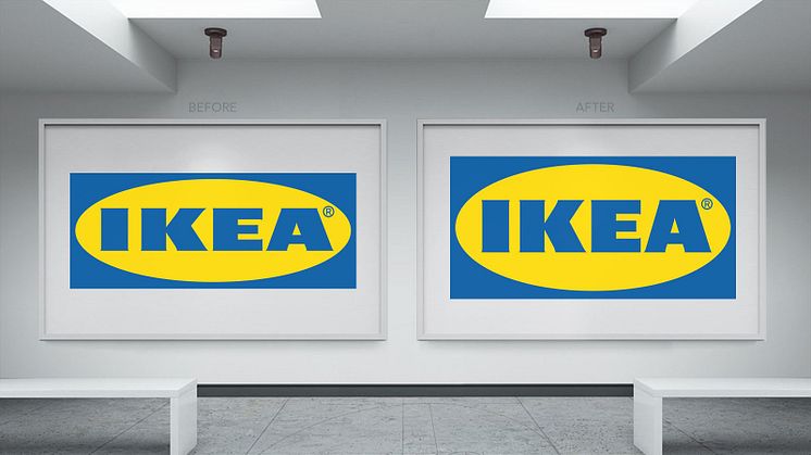 Ikeas nya logotype och en uppdaterad variant signerad MonsterDesign.