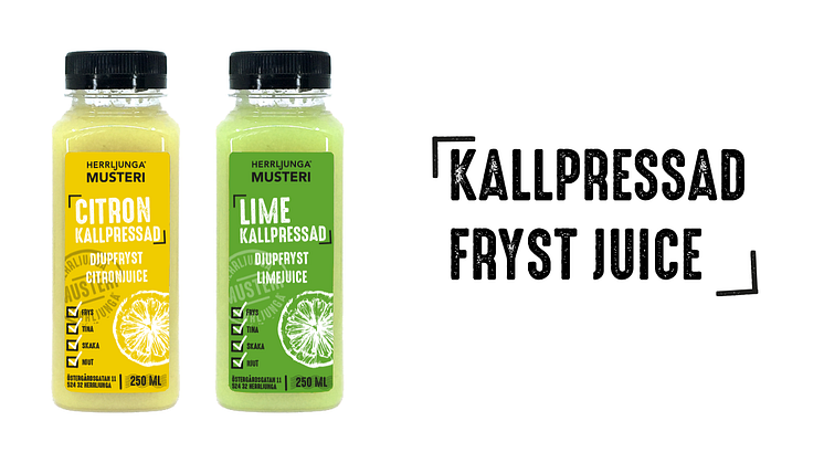 Kallpressad fryst citron- och limejuice